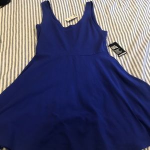 Blue zipper back express dress new with tags!